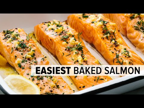 BAKED SALMON | easy, no-fail recipe with lemon garlic butter