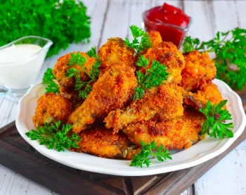Хрустящие куриные крылышки в панировке