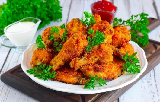 Хрустящие куриные крылышки в панировке