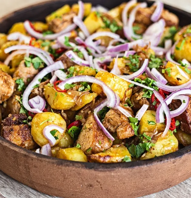 Оджахури - жареное мясо с картошкой по-грузински